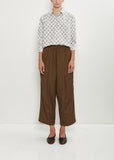Wool Ari Stitch Pleated Pants