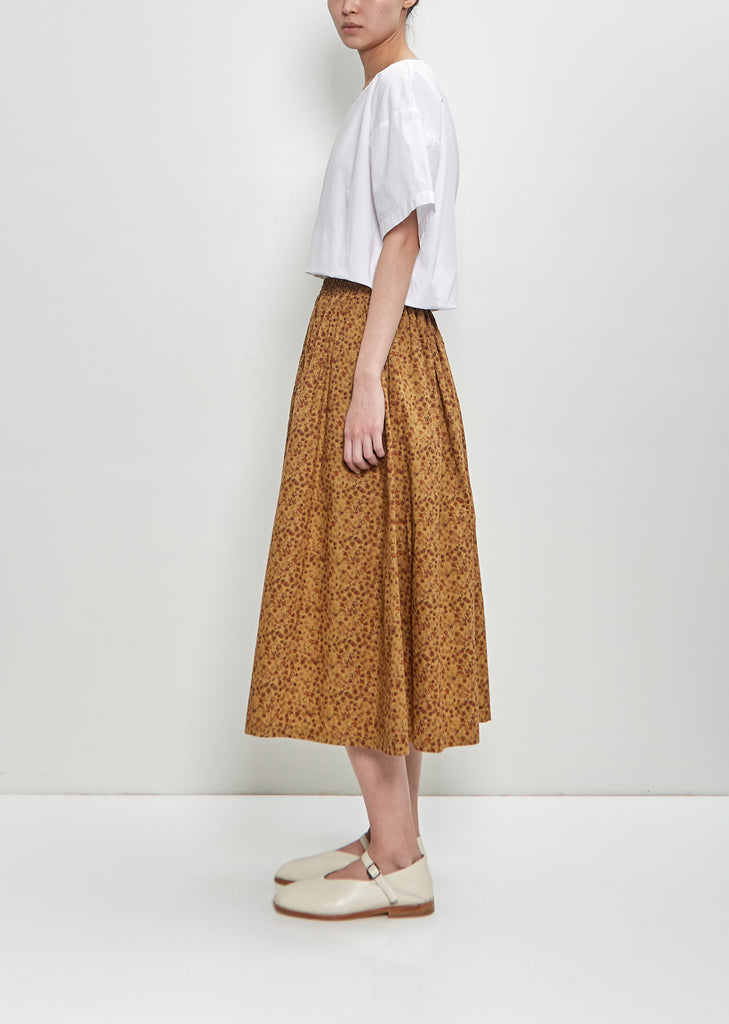 Organic Cotton Skye Skirt — Bronze Floral