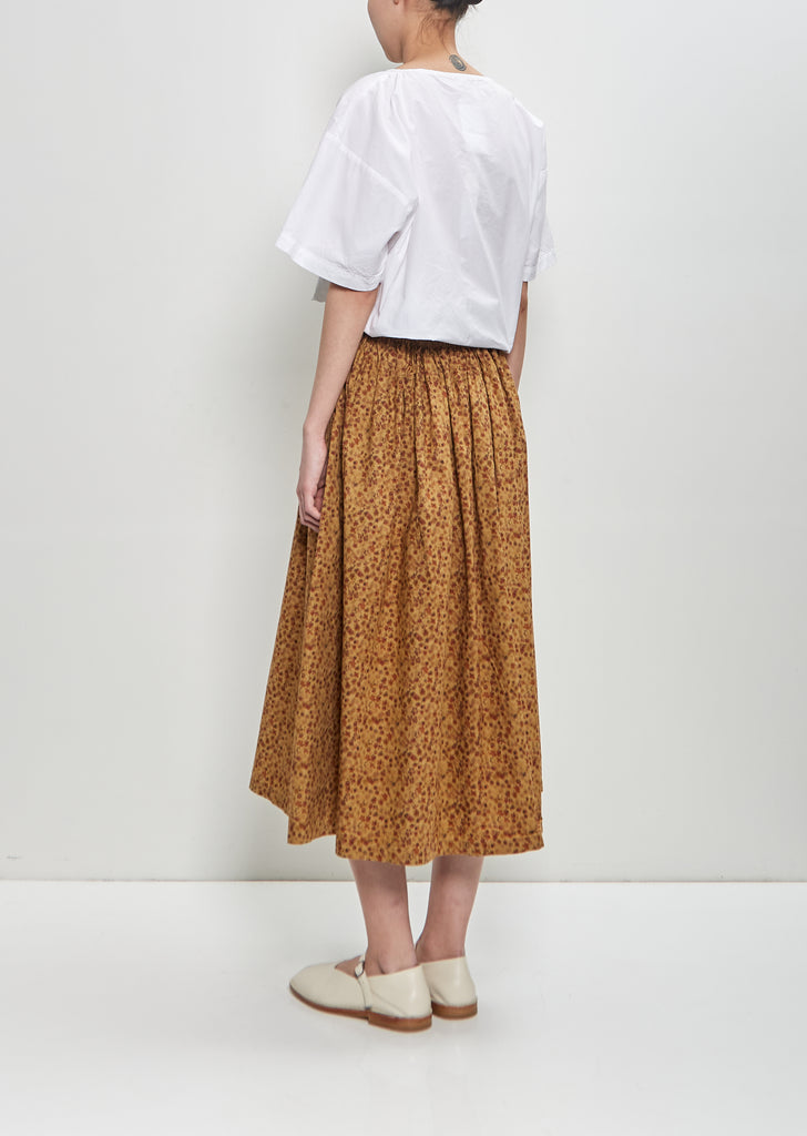 Organic Cotton Skye Skirt — Bronze Floral