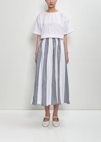 Organic Cotton Skye Skirt — 10cm Wide Stripe