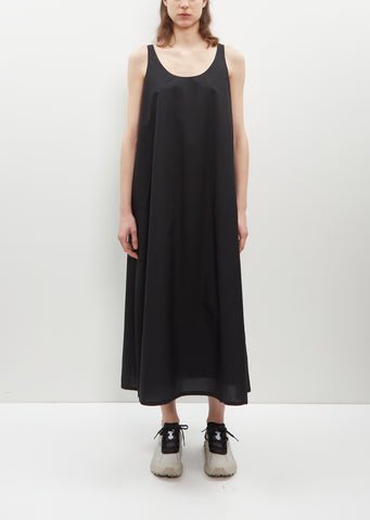 Demlo Grid Nylon Tank Dress — Black