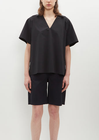 Eave V-Neck Shirt — Black