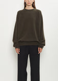 Cashmere BF R-Neck Sweater — Black Olive