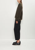 Cashmere BF R-Neck Sweater — Black Olive