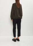 Cashmere BF R-Neck Sweater — Black Olive