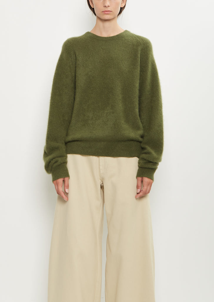 Cashmere Silk R-Neck Sweater