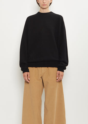 Cashmere BF R-Neck Sweater — Black