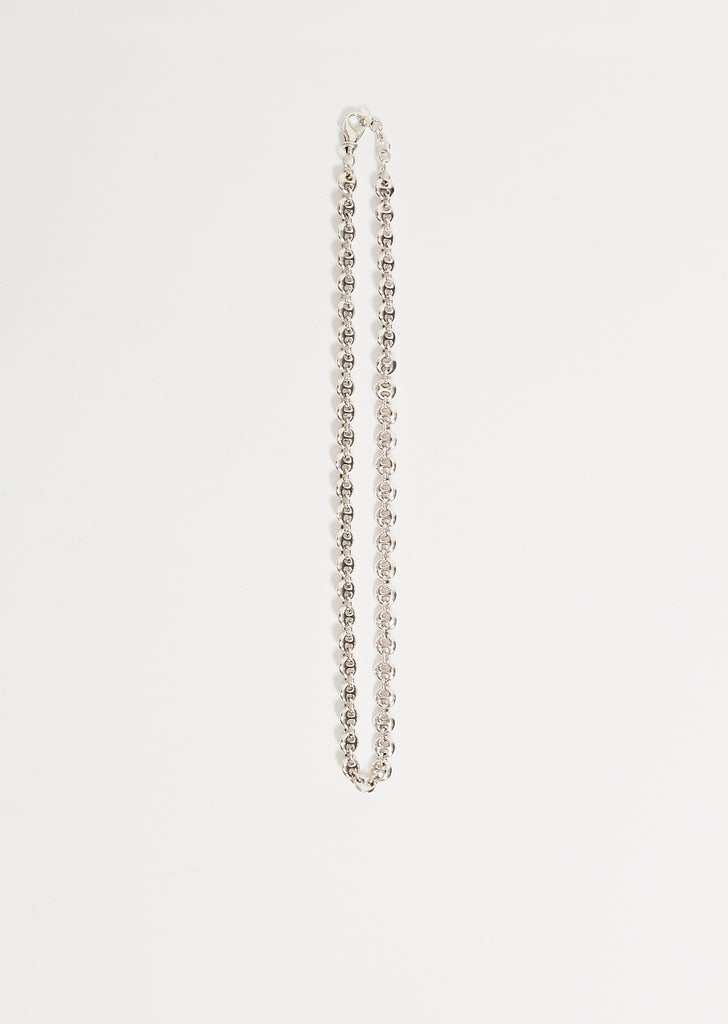 Silver Small Circle Link Necklace