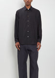 Regular Cotton Silk Shirt — Squid Ink