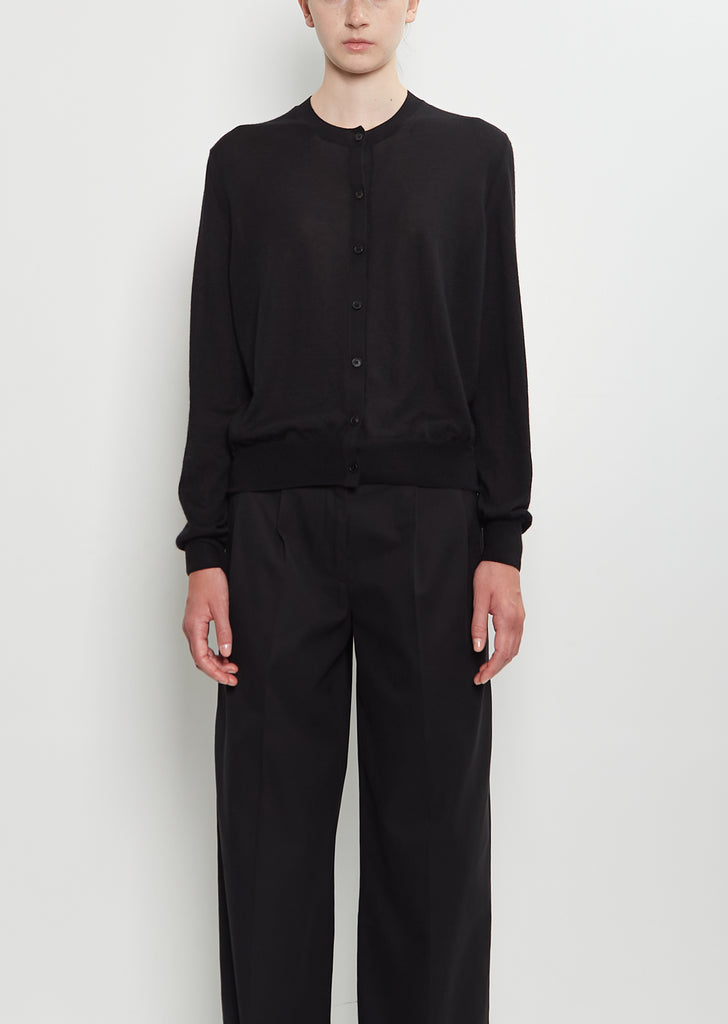 Battersea Cashmere Cardigan — Black