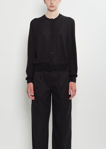 Battersea Cashmere Cardigan — Black