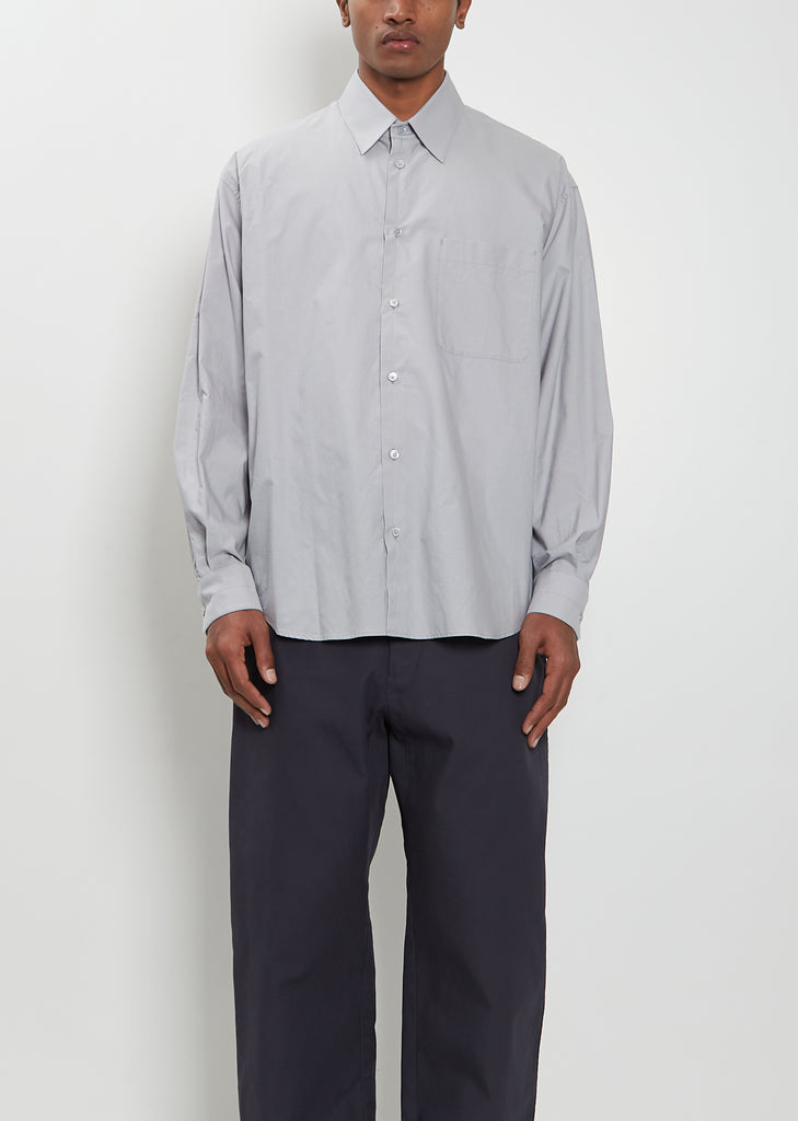 Regular Cotton Silk Shirt — Mist