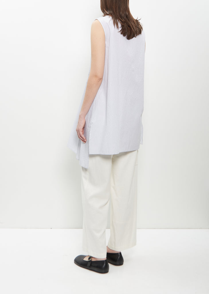 Cotton Poplin Asymmetric Handkerchief Blouse