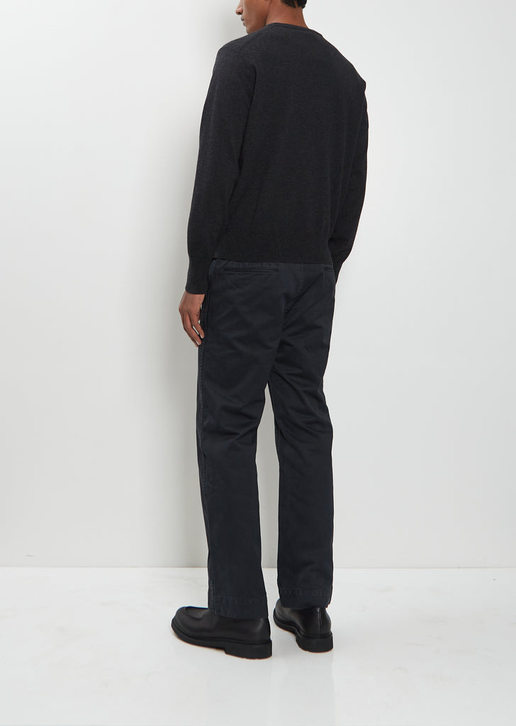 High Twist Wool Knit V-Neck Sweater