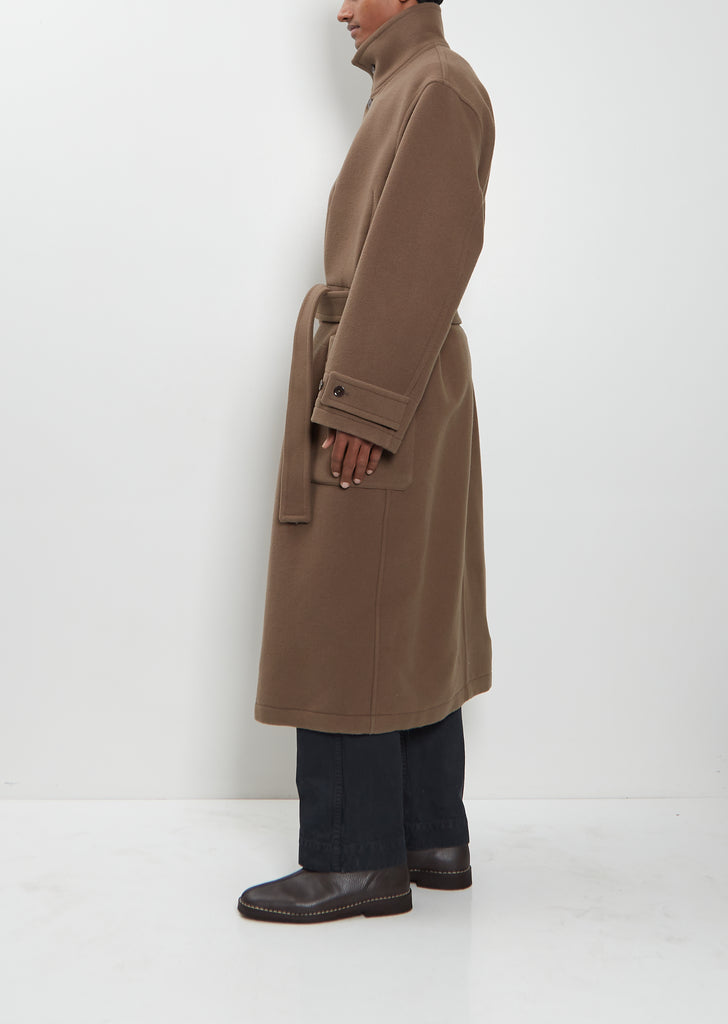 Wrap Wool Coat — Dark Squirrel