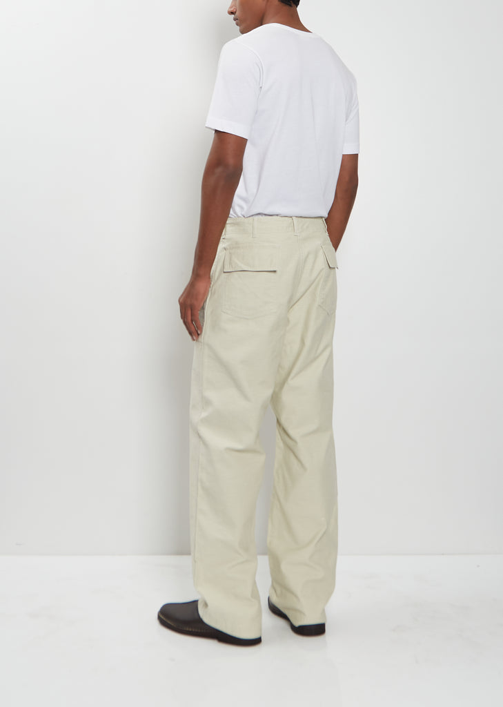 Washed Baggy Bleached Baker Pants — Dusty Ivory