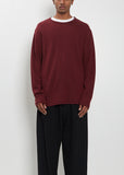Long Sleeve Wool Tee — Bordeaux
