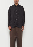 Ruched Placket Cotton Shirt