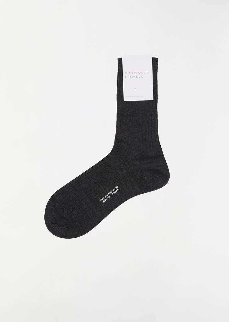 Full Rib Sock — Charcoal