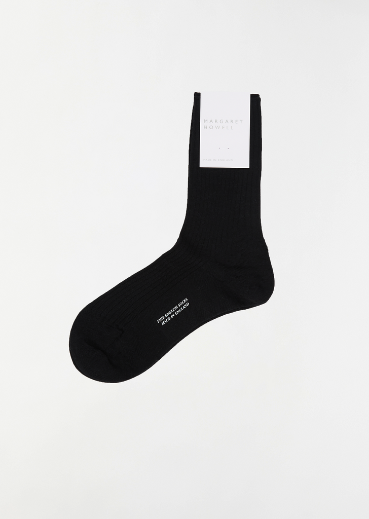 Full Rib Sock — Black