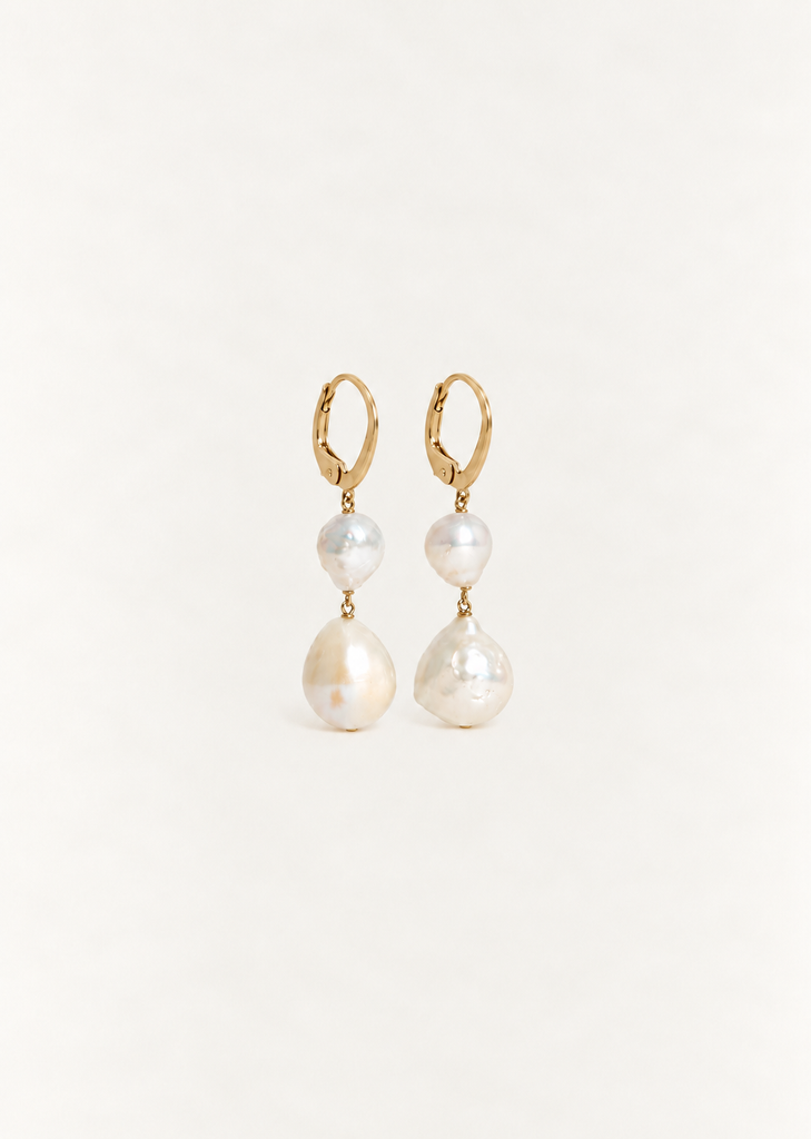 Momo Double Fresh Water Pearls Earrings