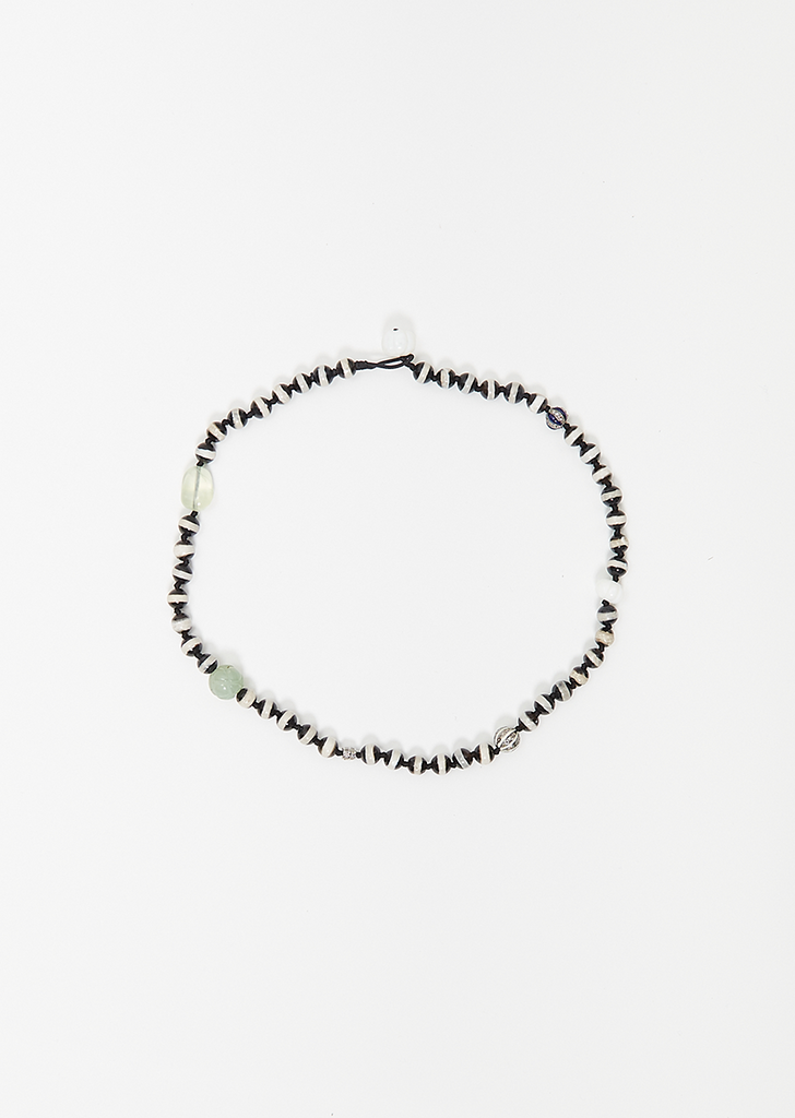 Black Agate Stripe Beaded Necklace 191 40cm