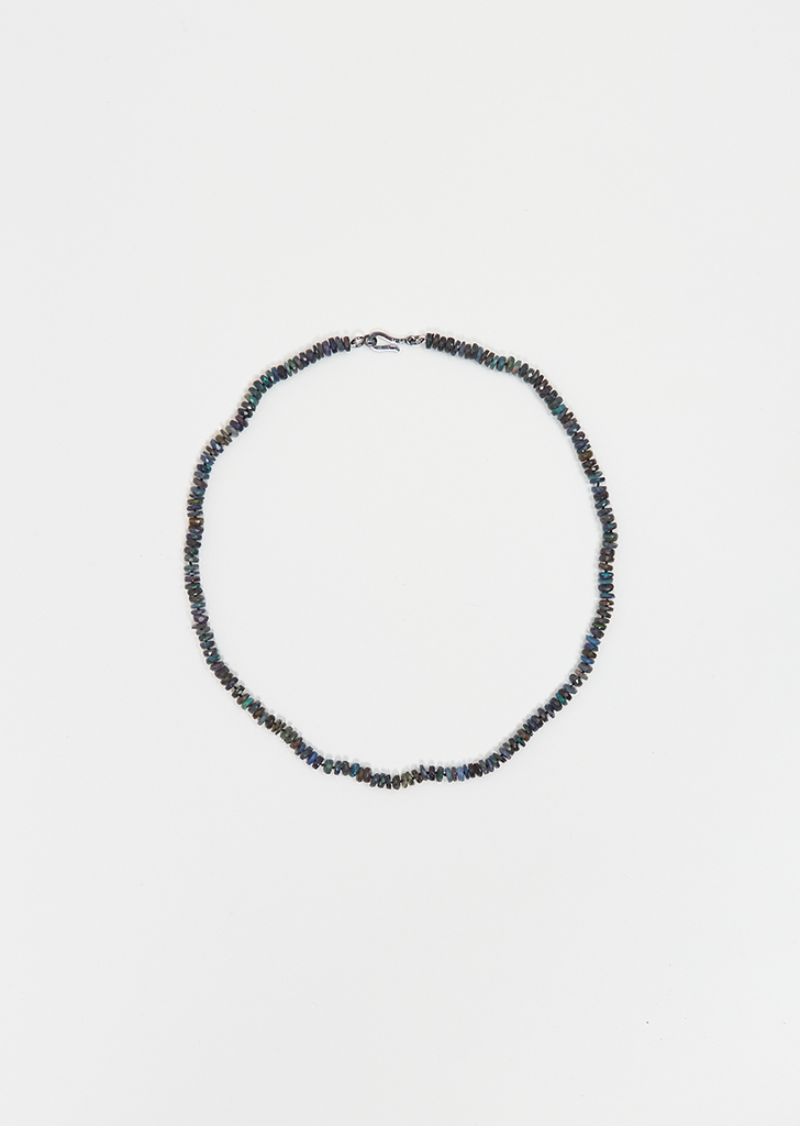 Black Opal Beaded Necklace 243 40cm