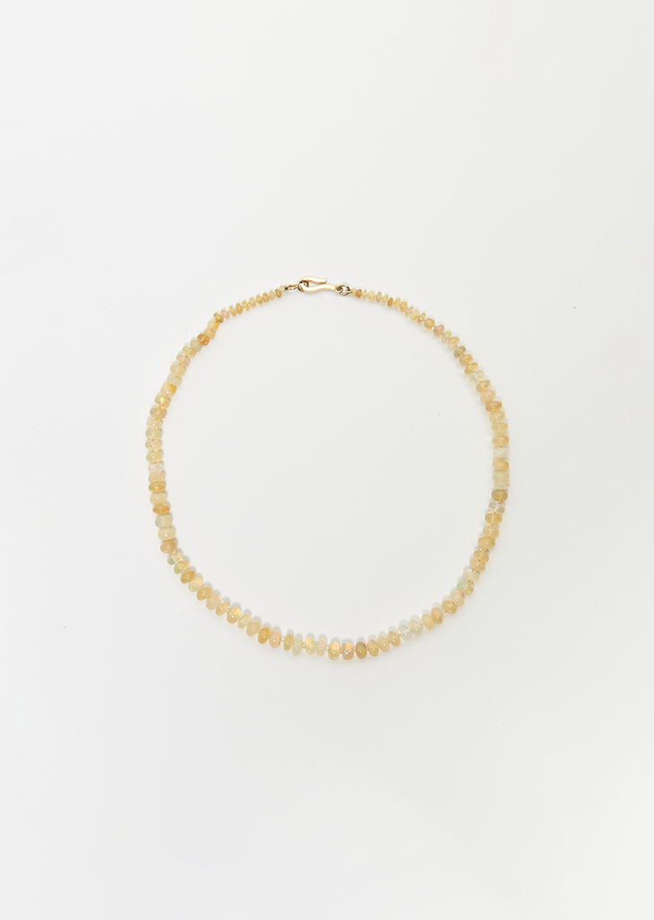 Opal Plain Beaded Necklace 138 45cm