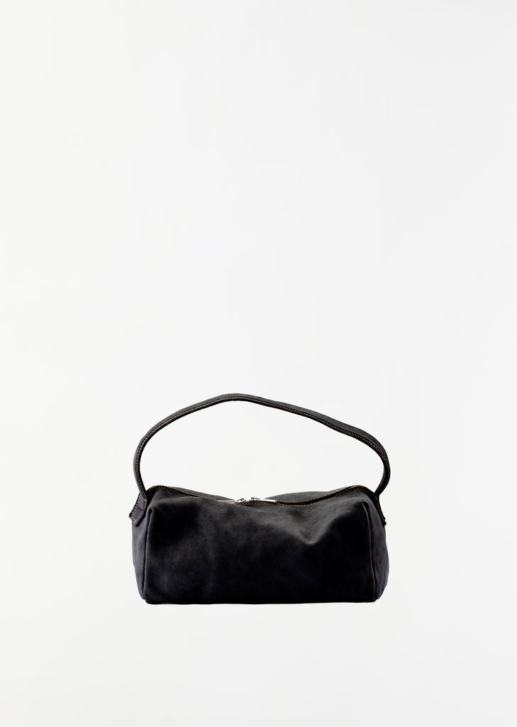 Small Leather Handle Bag — Black