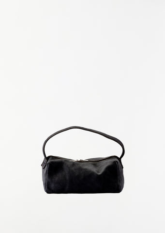 Small Leather Handle Bag — Black