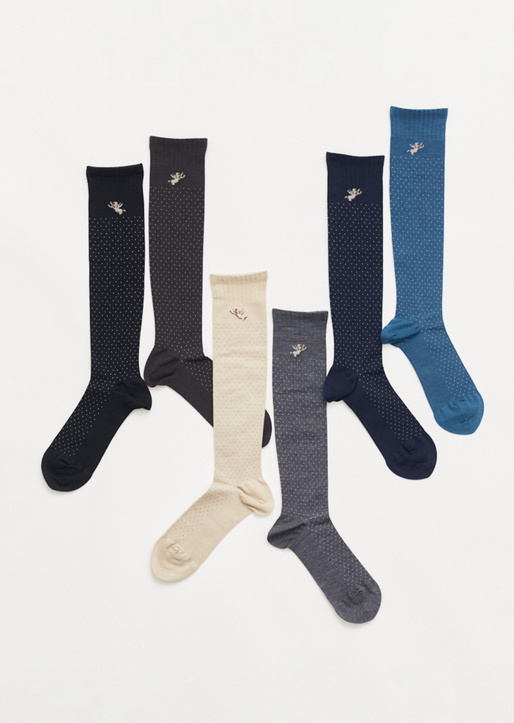 Angel Compression High Socks — Navy