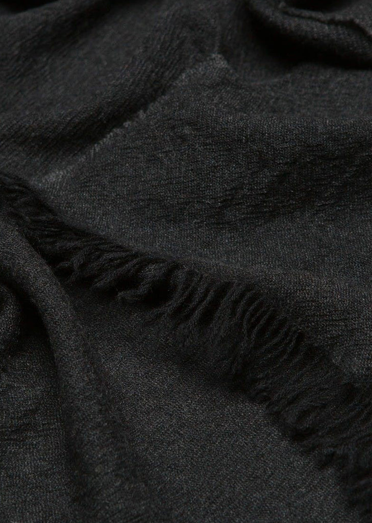 Kishorn Washed Solid Scarf — Charcoal