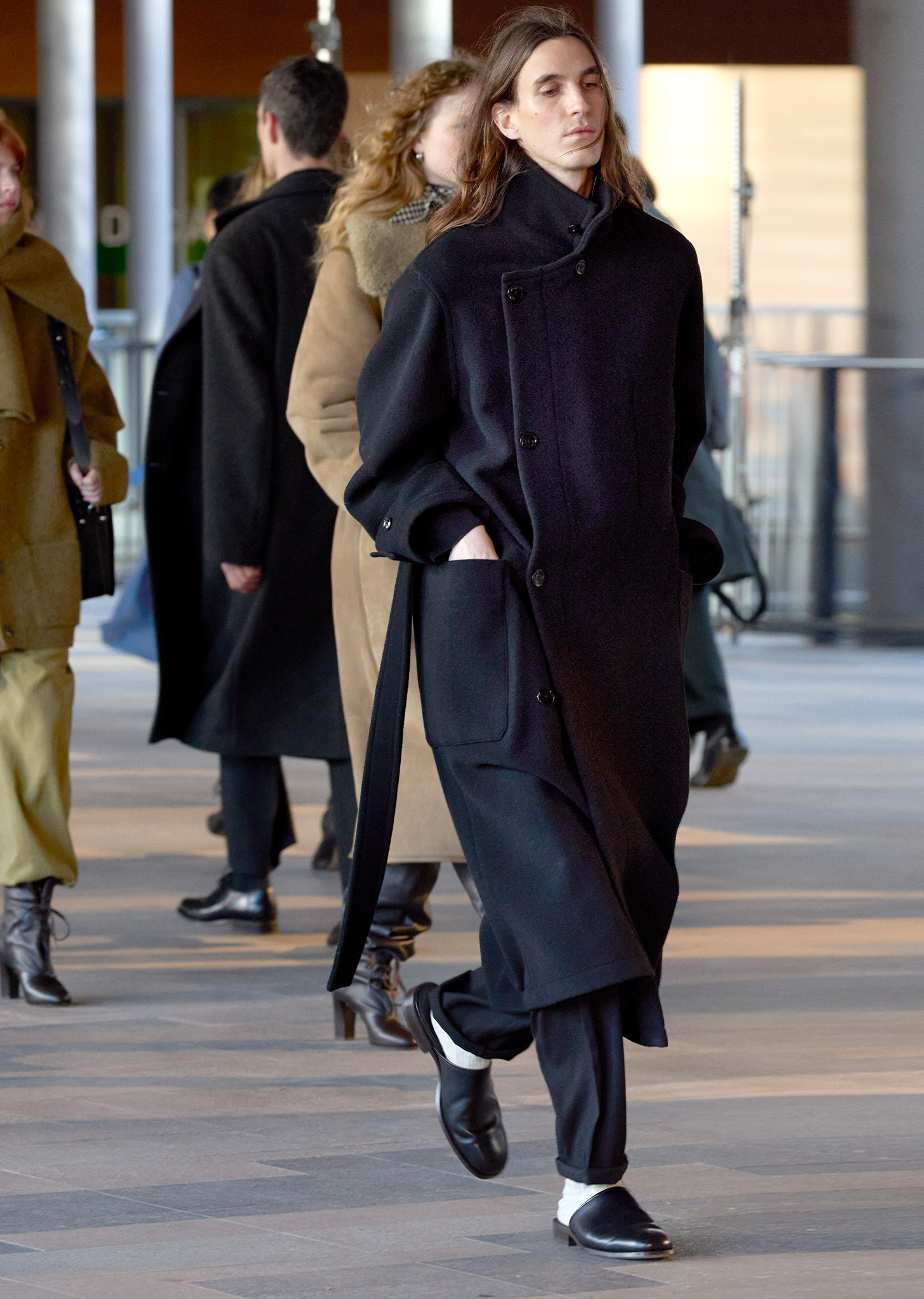 LEMAIRE wrap coat black Sサイズ Men's Wrap Coat — Black – La Garçonne