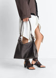 Hobo Belted Leather Bag, Small