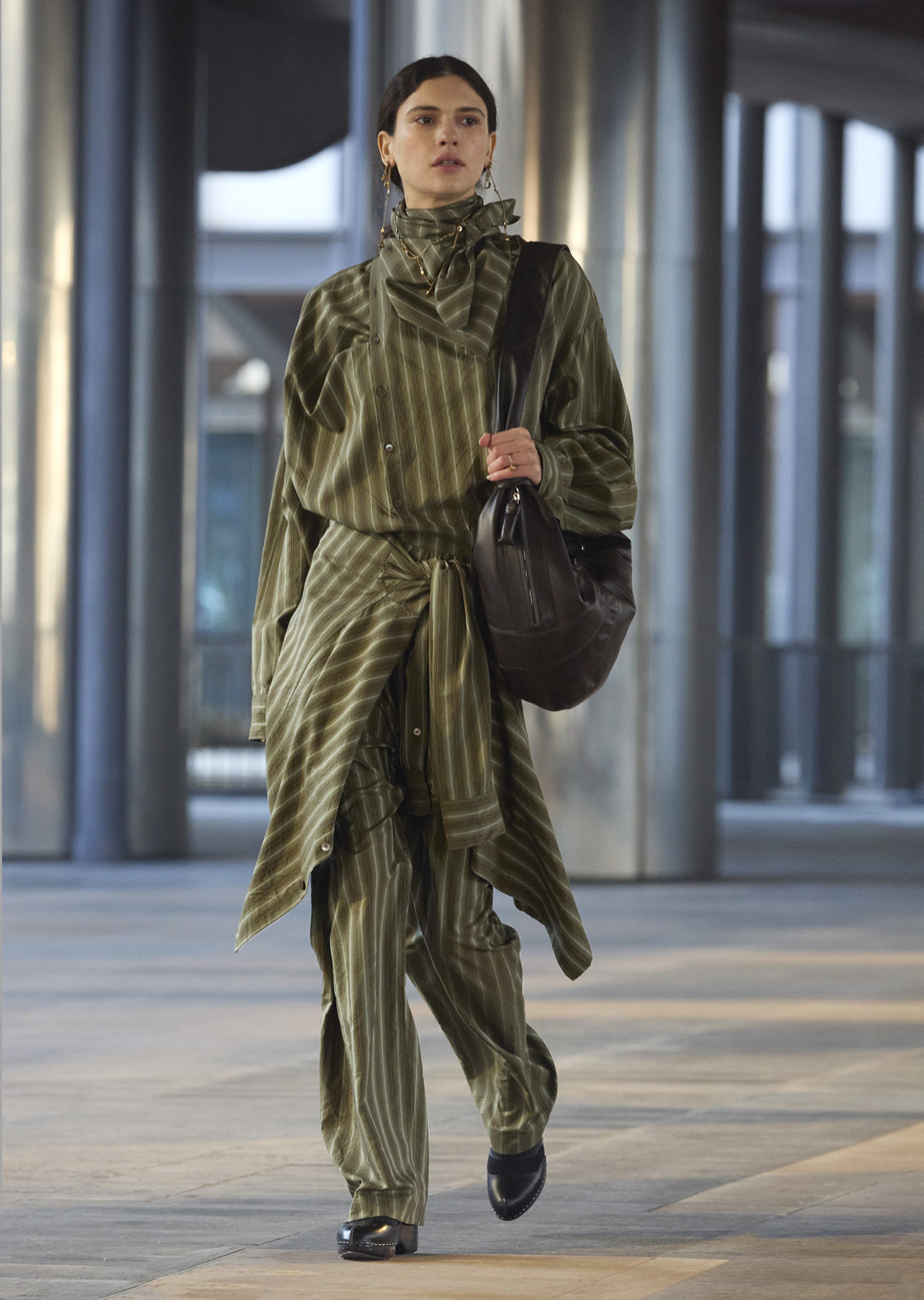 Large Croissant Bag — Dark Chocolate – La Garçonne Large Croissant Bag — Dark Chocolate – La Garçonne