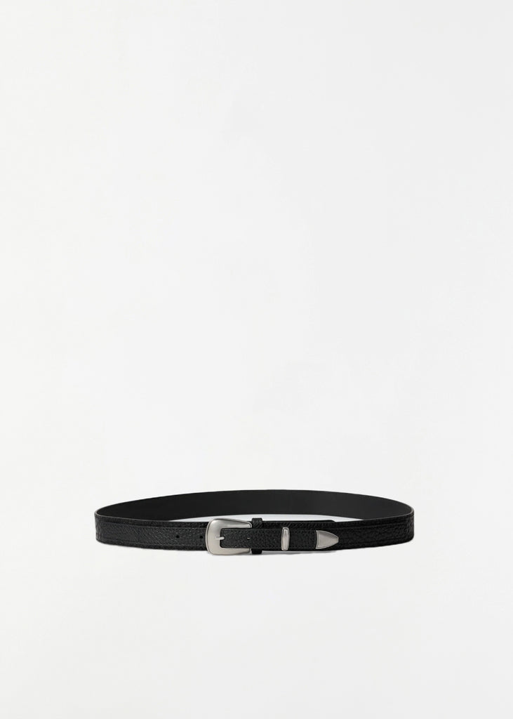 Minimal Western Belt — Black