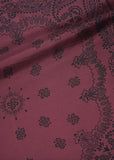 Paisley Silk Bandana — Raspberry