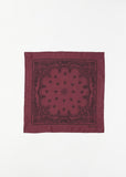 Paisley Silk Bandana — Raspberry