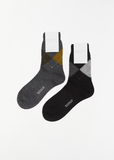 Argyle Sock — Black/Grey/Light Grey