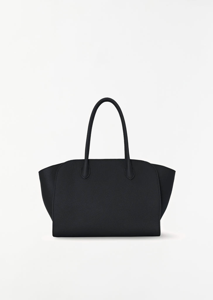 Marlo 12 Grained Leather Bag — Black