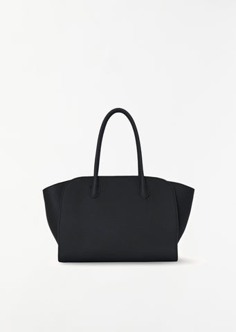 Marlo 12 Grained Leather Bag — Black