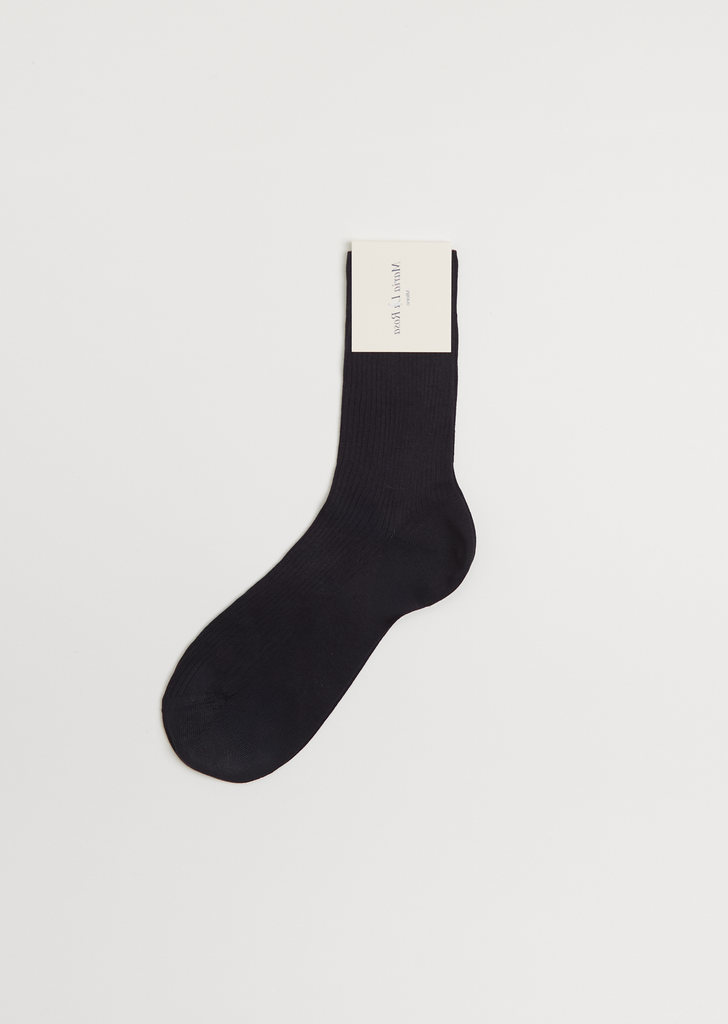 One Ribbed Silk Socks — Emporio