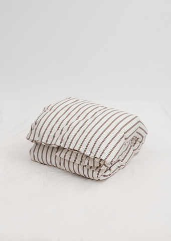King Percale Double Duvet Cover — Hopper Stripes