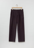 Garment-Dyed Finx One-Tuck Slacks — Brown