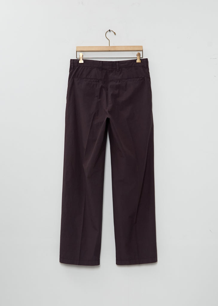 Garment-Dyed Finx One-Tuck Slacks — Brown