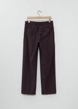 Garment-Dyed Finx One-Tuck Slacks — Brown