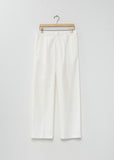 Garment-Dyed Finx One-Tuck Slacks — White