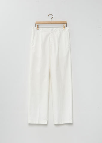 Garment-Dyed Finx One-Tuck Slacks — White