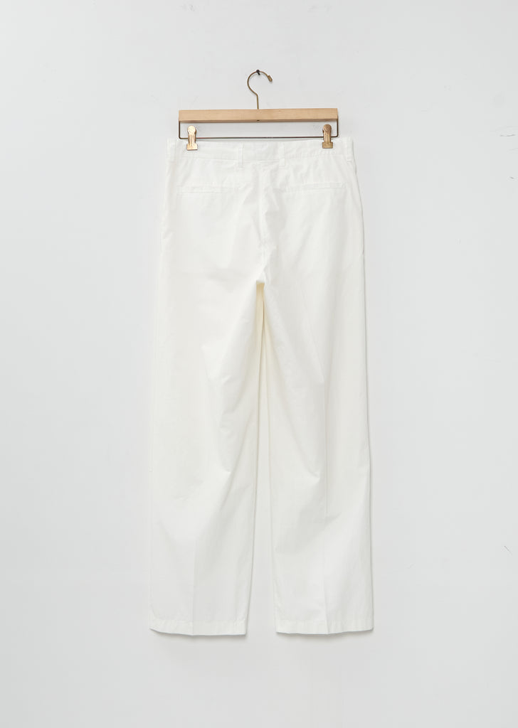 Garment-Dyed Finx One-Tuck Slacks — White