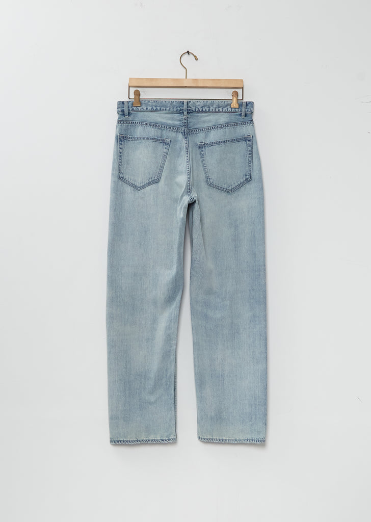 Faded Selvedge Light Denim Wide Pants